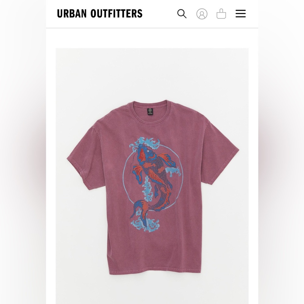 Urban Outfitters Koi Fish Overdyed T-Shirt Dress